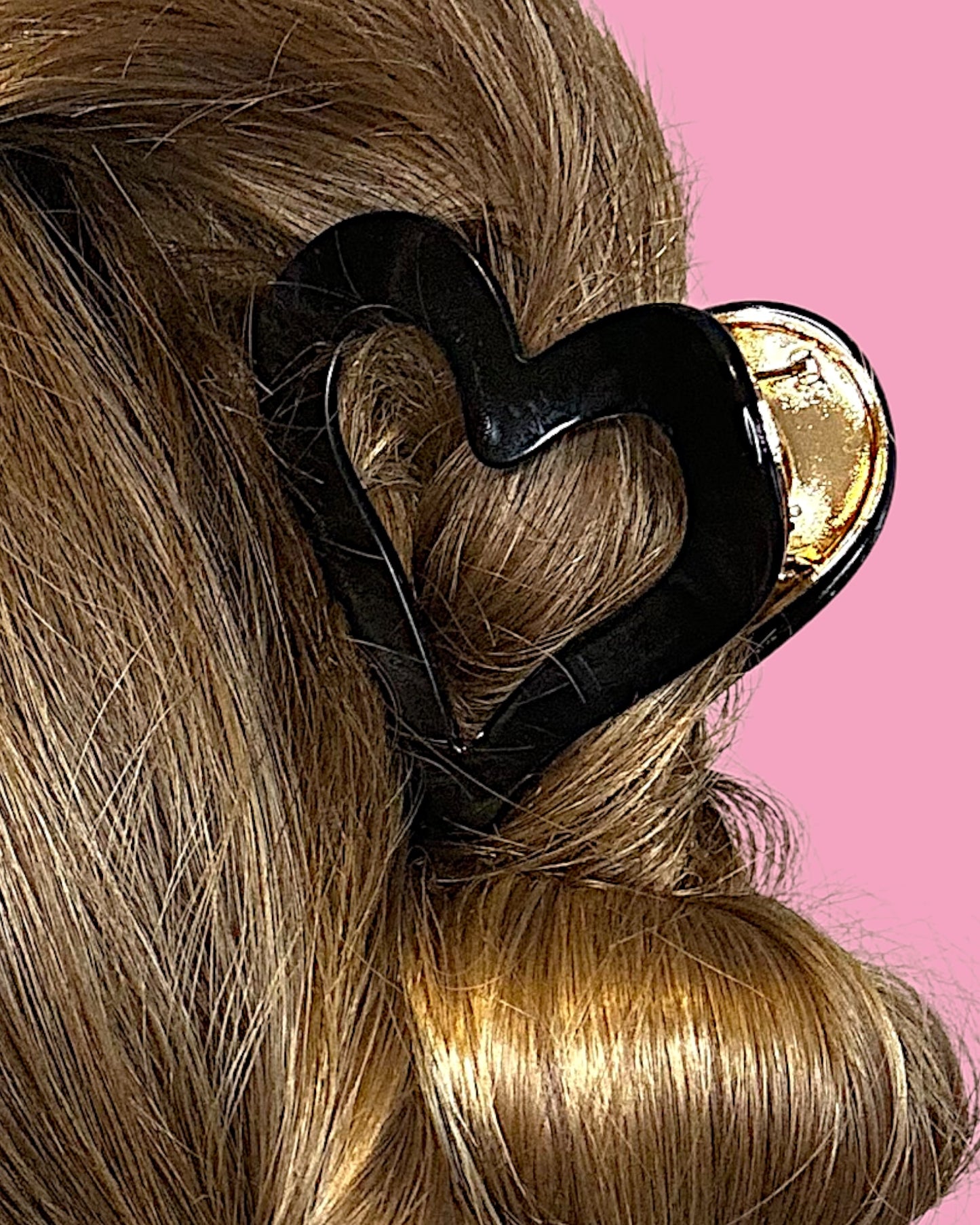 Iridescent Heart Claw Hair Claw Clip