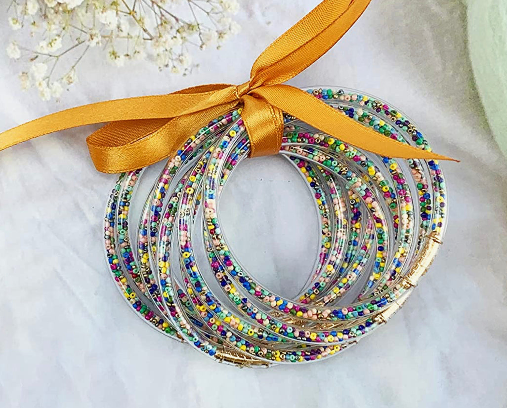 Seed Bead Amulet 5-Bangle Set