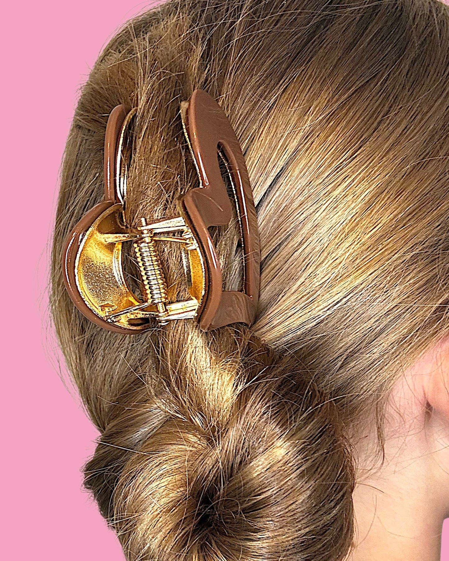 Iridescent Heart Claw Hair Claw Clip
