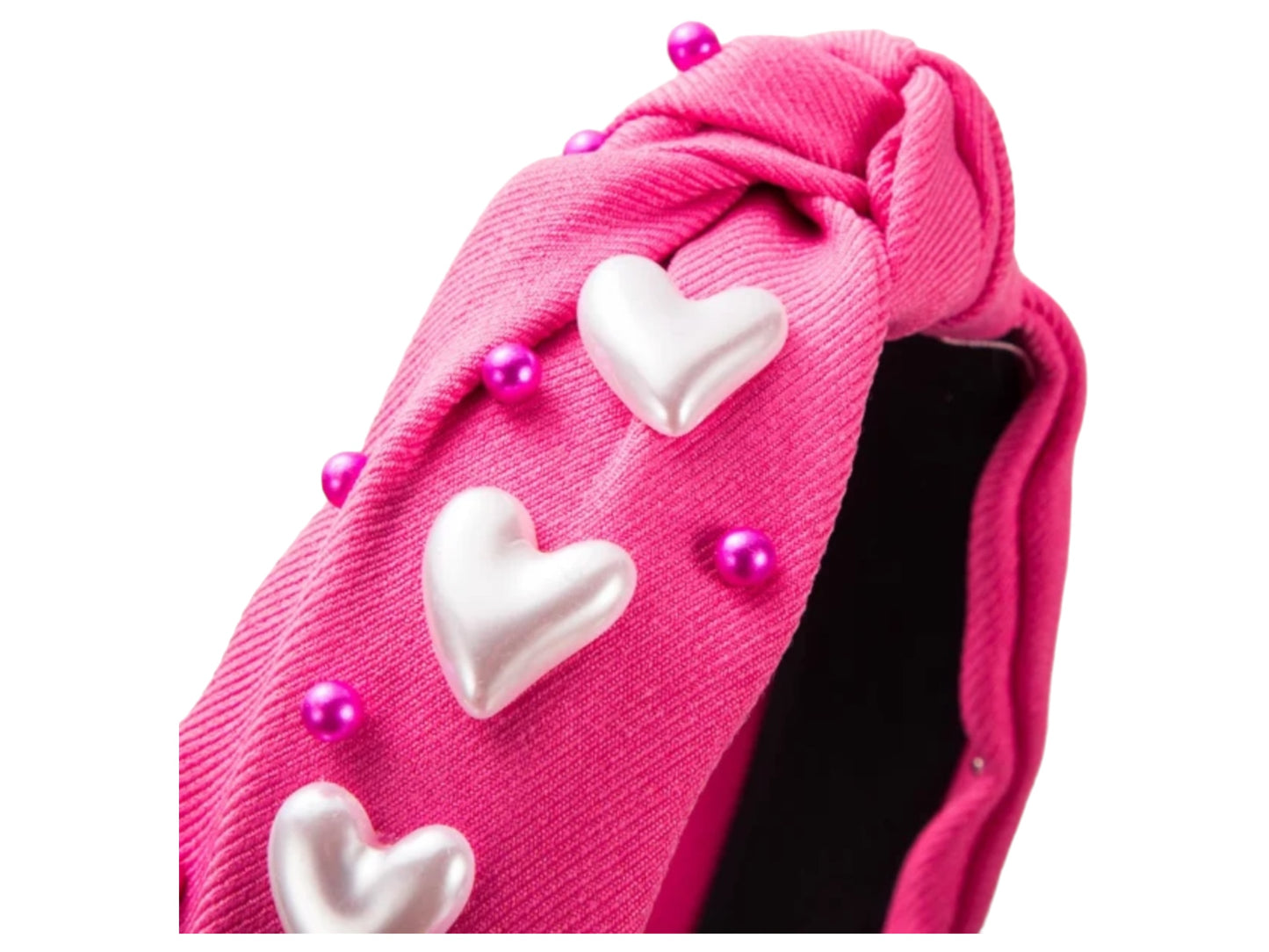 Top Knot Jeweled Heart Headband