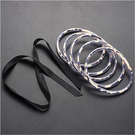 Leopard Print Amulet 5-Bangle Set