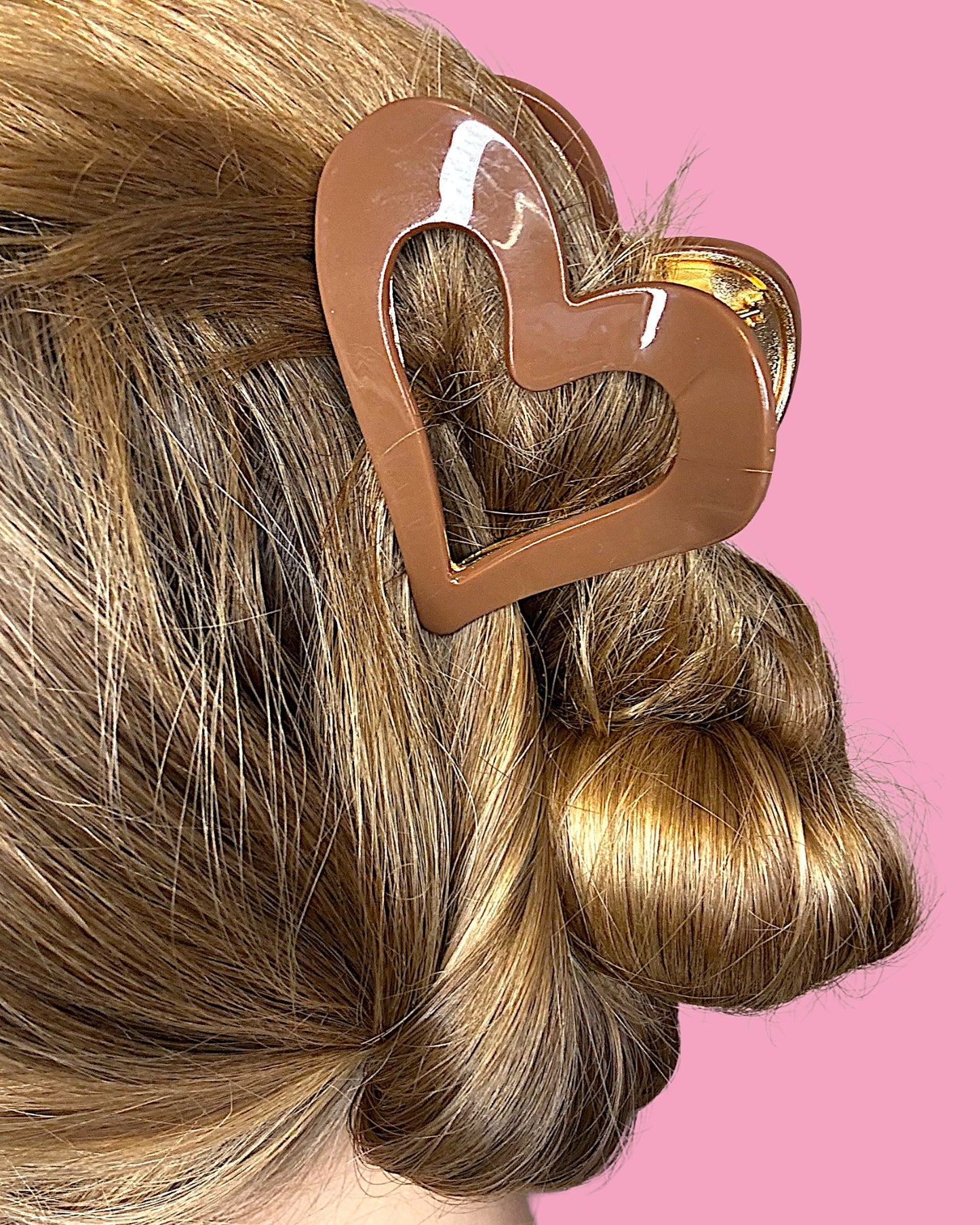 Iridescent Heart Claw Hair Claw Clip