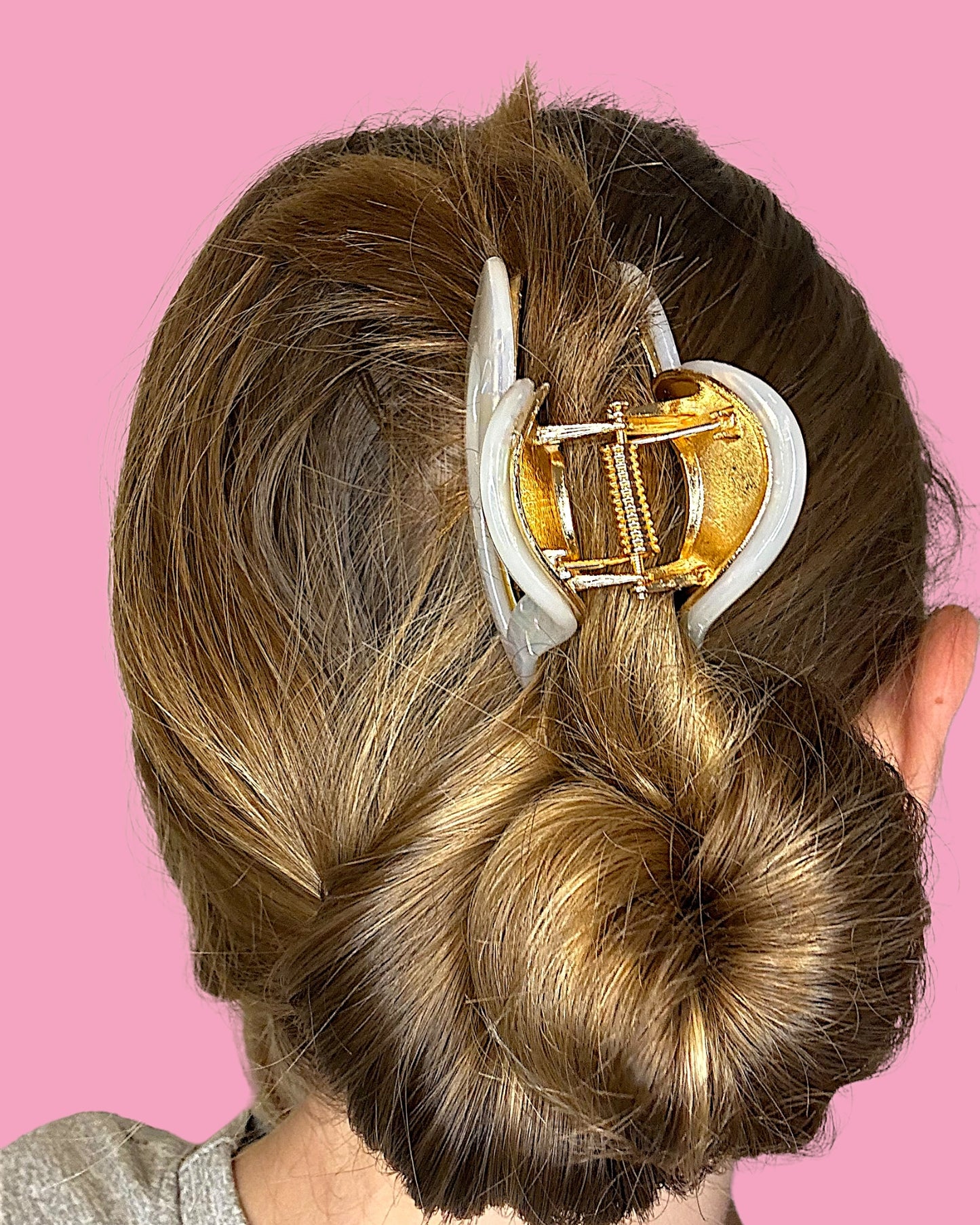 Iridescent Heart Claw Hair Claw Clip
