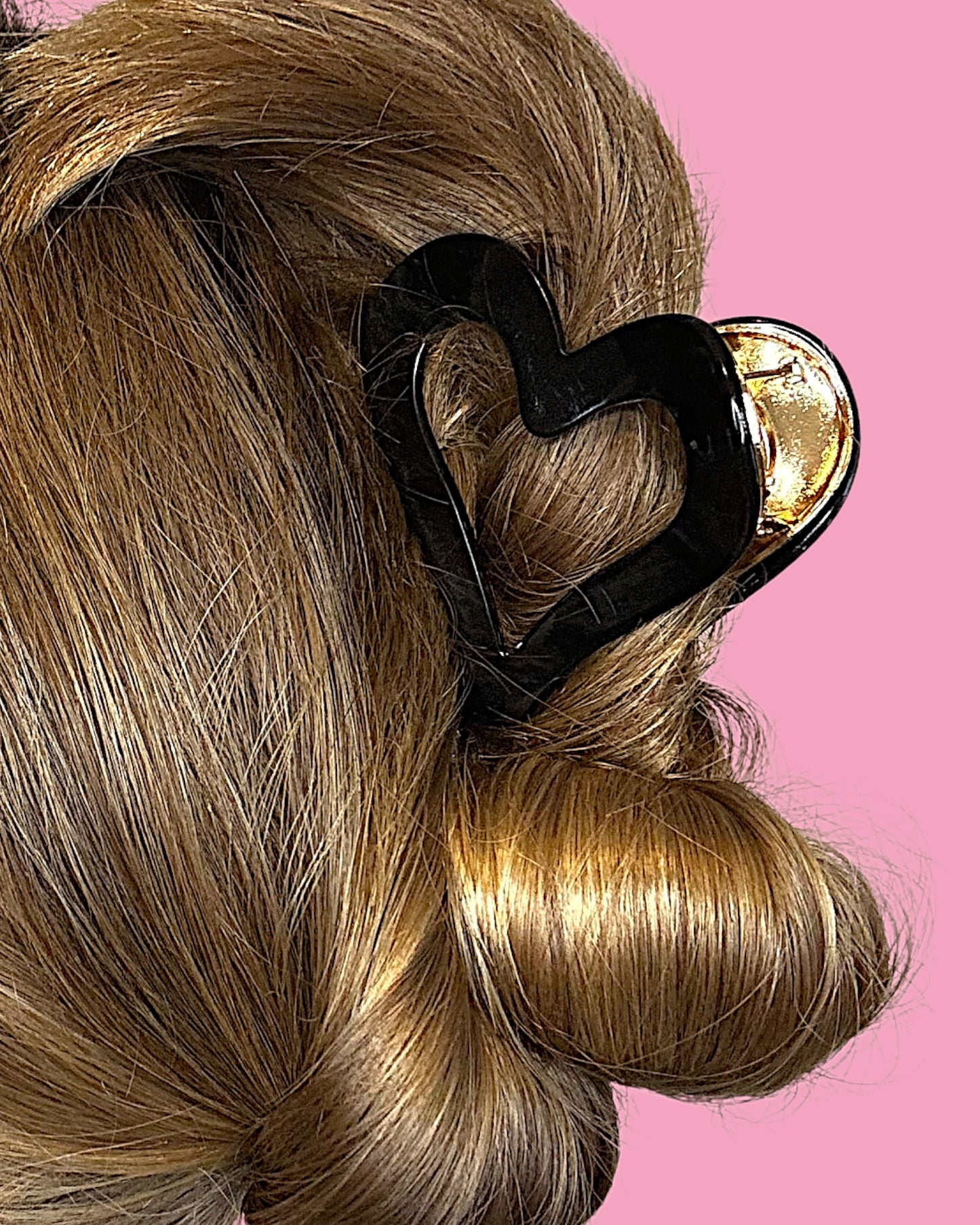 Iridescent Heart Claw Hair Claw Clip
