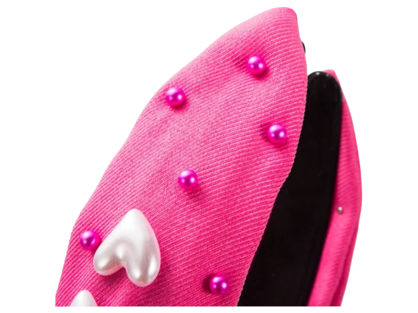 Top Knot Jeweled Heart Headband