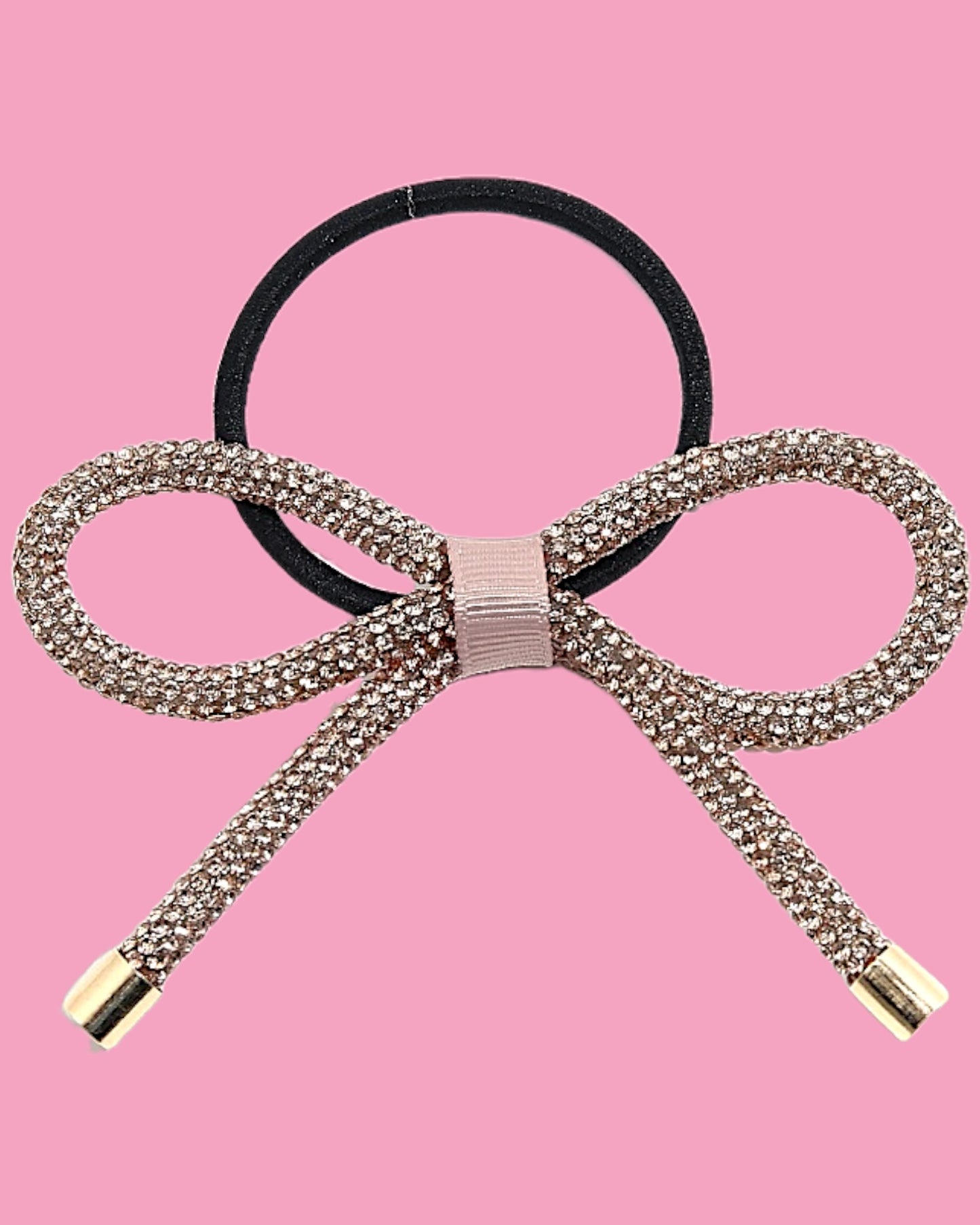 Rhinstone Bow Ponytail Hair Tie