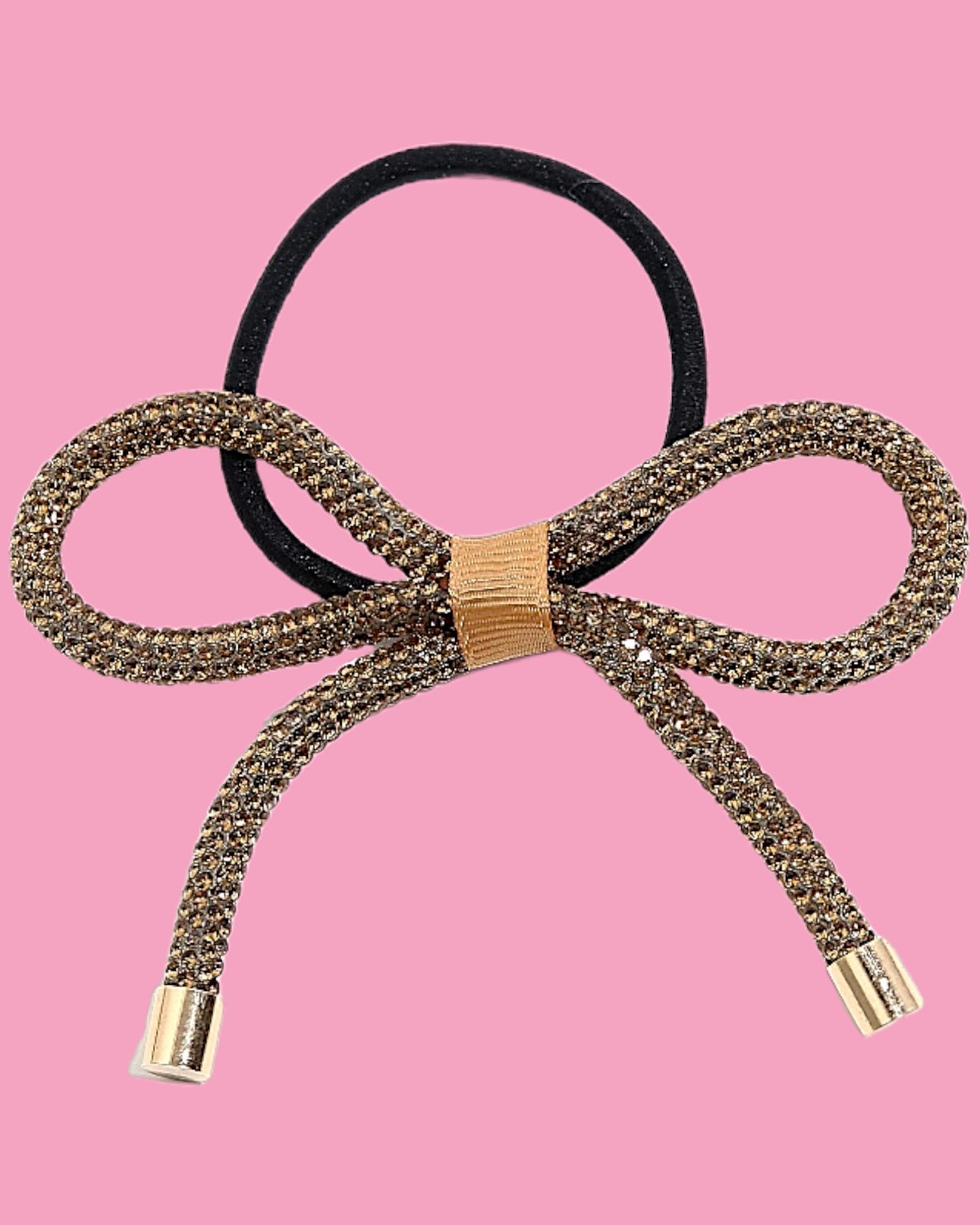 Rhinstone Bow Ponytail Hair Tie